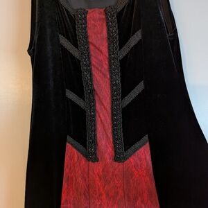 Vintage Red & Black Tank Maxi Dress